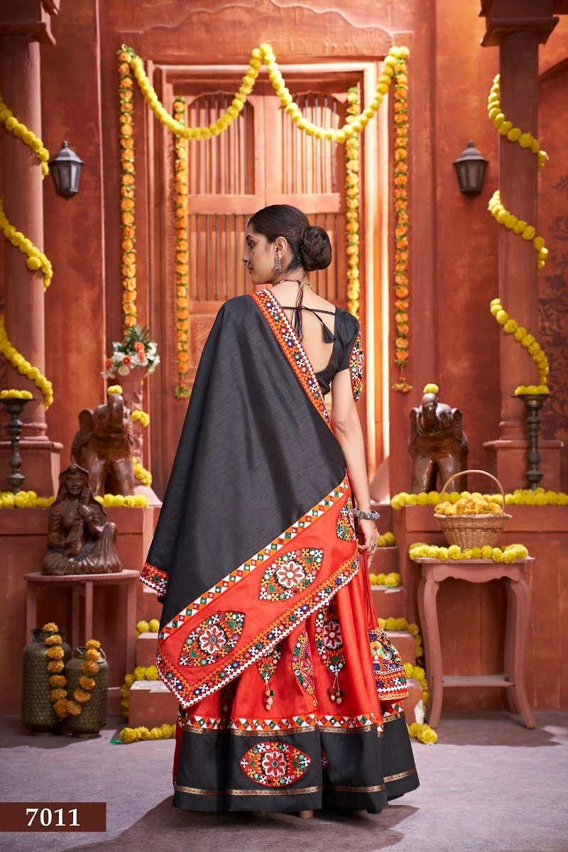 Aawiya 7011 Rajwadi Vol 3 Art Silk Wholesale Navratri Chaniya Choli Catalog — Wholesale Lehenga, MPA wholesale from Surat — view 3